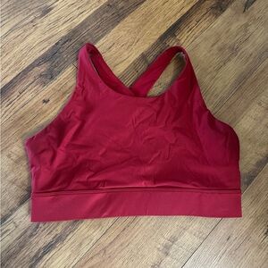 Fabletics Red No Bounce High Impact Sports Bra